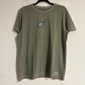 Life is Good One Love Tennis Short Sleeve Crusher Lite T-Shirt Size Large